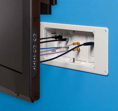 electrical box for behind tv|recessed wall box for tv.